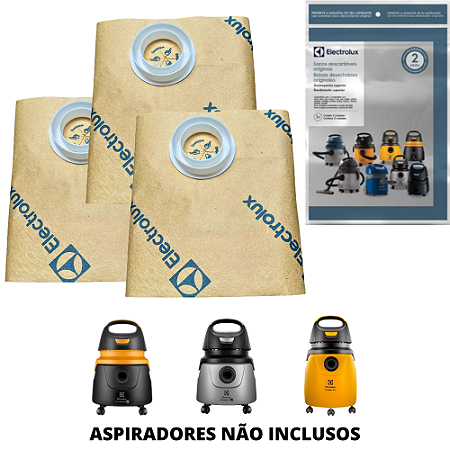 03 Sacos Descartável Para Aspirador De Pó Electrolux Aqp20 / A10N1 / Gt20n