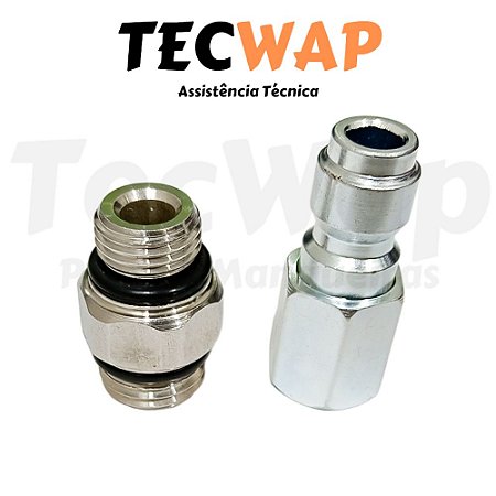 Adaptador Engate Rápido + Nipe TecWap Snow Foam Canhão Espuma