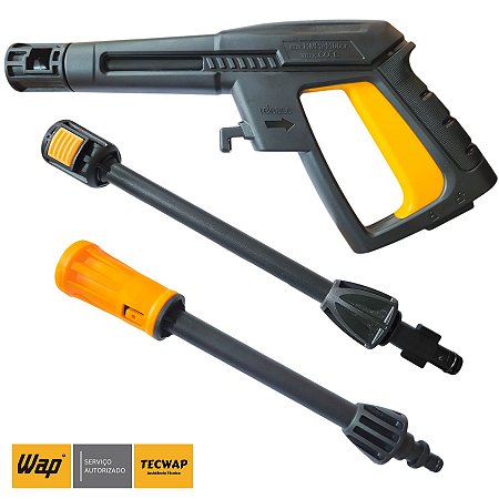 Kit Pistola + Baioneta + Lança Com Bico Regulável Original Para Lavadora De Alta Pressão Wap Combate Turbo 2600