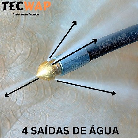 30 Metros de Mangueira Desentupidora WAP 15mm COM 4 JATOS