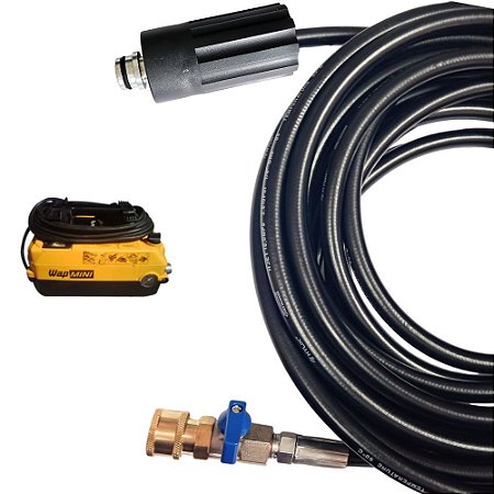 05 Metros Mangueira com Registro Trama de Nylon Para Lavadoras de Alta Pressão WAP MINI
