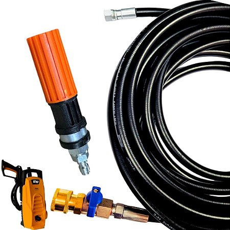 6 Metros Mangueira com Registro e Bico Variador Para Lavadoras Wap Ágil