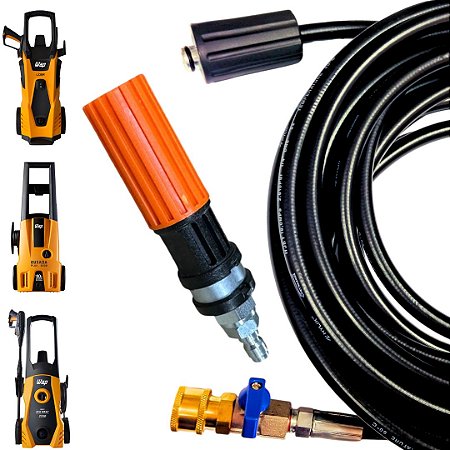 8 Metros Mangueira com Registro e Bico Variador Para Lavadoras WAP NEW ECO WASH, OUSADA