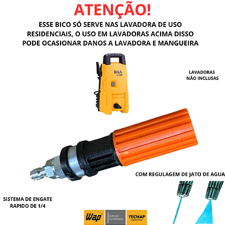 3 Metros Mangueira Com Registro e Bico Variador Para Lavadoras Kala