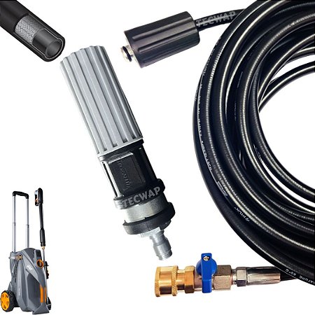 12 Metros Mangueira Com Registro e Bico Variador Para Lavadoras WAP 5100