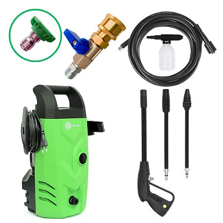Lavadora de Alta Pressão IPC PW-C04 + Kit Registro Engate Rápido e Bico Verde 220v