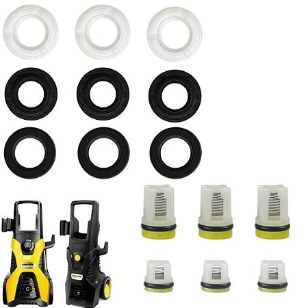 Kit Reparos Válvulas + Vedações Para Lava Jatos De Alta Pressão Karcher K4, K5