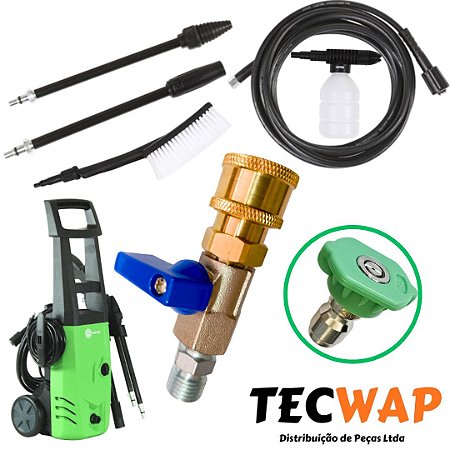 Lavadora de Alta Pressão IPC PW-C09M + Kit Registro Engate Rápido e Bico Curto 127v