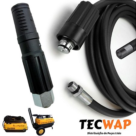 5 Metros Mangueira Trama de Aço + Mini Lança Para Lavadoras Wap Mini