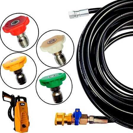 03 METROS MANGUEIRA TRAMA DE NYLON COM REGISTRO + 4 BICOS COLORIDOS PARA WAP AGIL