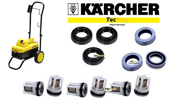 Kit Reparos com Válvulas Gaxetas Para Lavadora Karcher HD 585 Originais