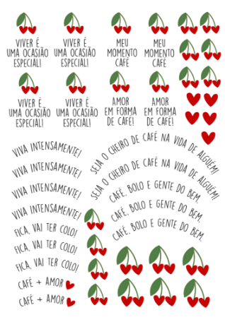 Cerejinha - Adesivo A4