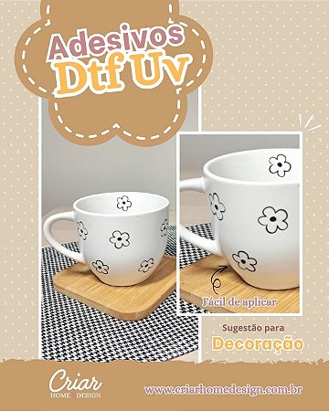 Coração e Florzinha - Adesivo