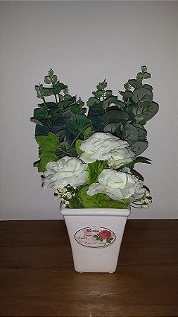 Vaso Rosas Brancas