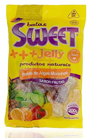 Bala de Algas Marinhas sabor Frutas - Sweet Jelly 200 g