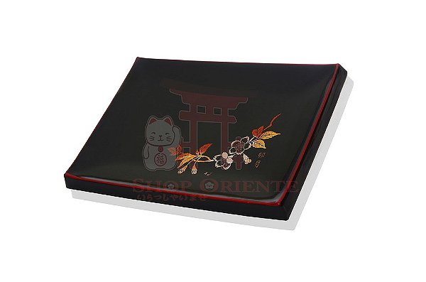 Travessa para sushi e sashimi (kakuzara) com decoração sakura 724 SK