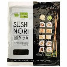 Nori - Alga Marinha para Sushi e Temaki com 10 folhas
