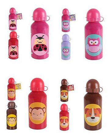 Garrafinha Squeeze De Agua Infantil 400ml Inox Art House