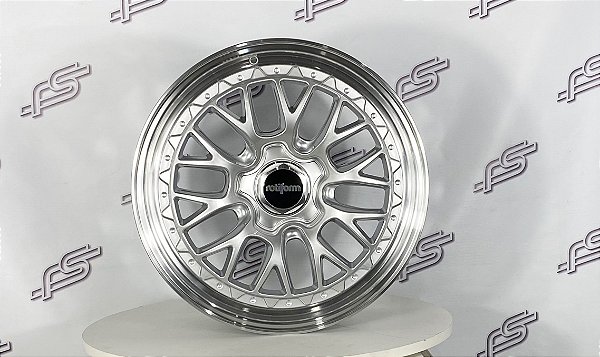 Jogo De Rodas Rotiform LSR Prata Borda Diamantada 5x112 - 19x8,5