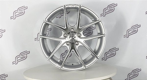 Jogo De Rodas Niche M131 Targa Prata Diamantada 5x112 - 18x8