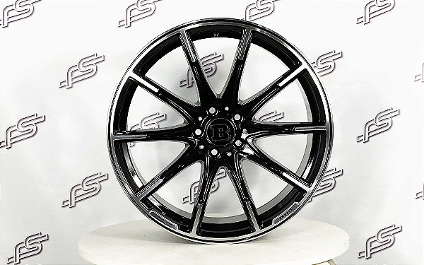 Jogo De Rodas Mercedes AMG Brabus Preto Brilhante 5x130 - 22x10