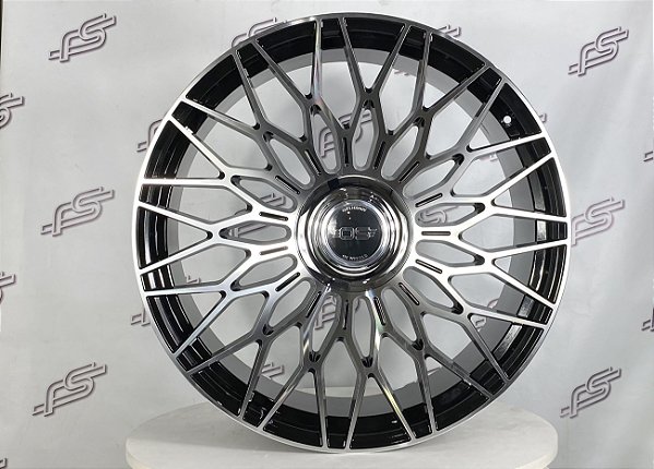 Jogo De Rodas O.S Wheels Luxury Preto Brank- 24X10