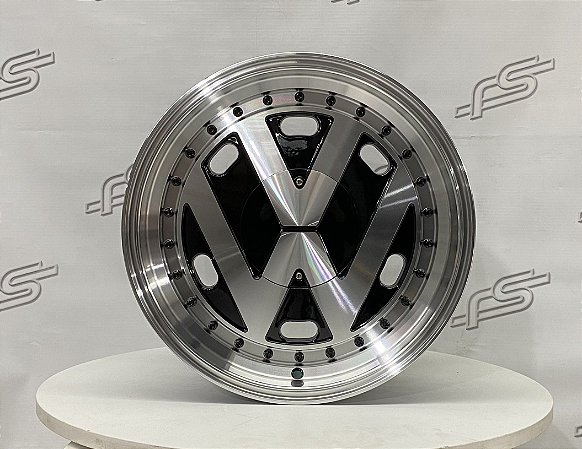 Jogo de Roda VW  Scirocco Preto 5x100 - 17x7,5 Offset 30