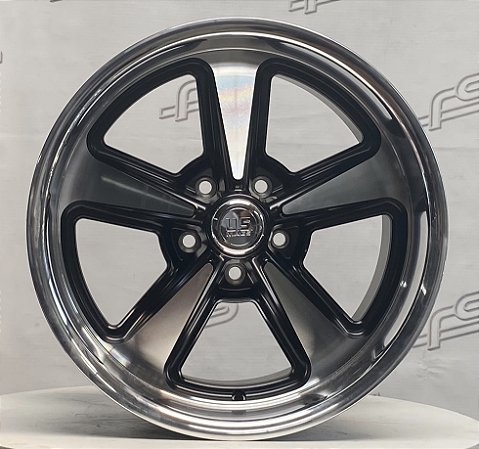 Jogo de Roda U.S Mags Bandit Preta Fosco Diamantada Aro 18 / Tala 8 e 9 / Furação 5x114.3 / Off-set 1 e 8