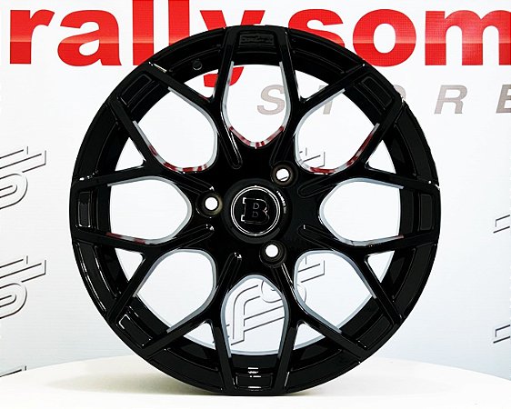 Jogo De Rodas Smart / Brabus Preto Brilhante  3x112 - 16x6 e 17x7
