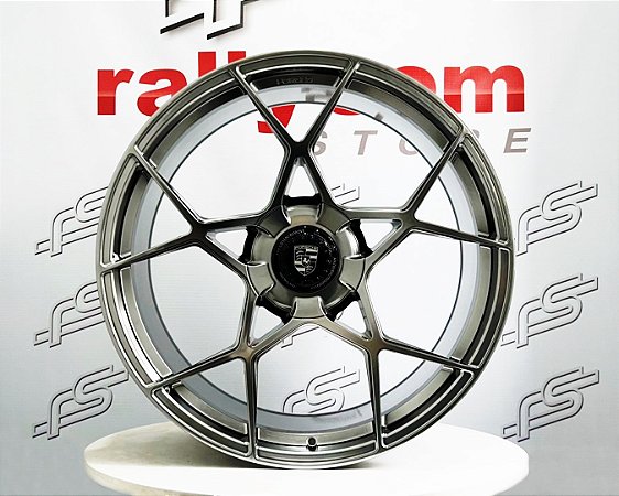 Jogo  de Roda Porsche GT4 RS Forged P/ Carrera S Cromo Loock 5x130 - 21X9 e 22x12 Offset 53 e 63