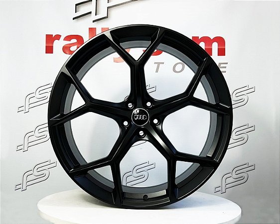 Jogo de Roda Audi RS5 Preto Fosco 5x112 - 21x9,5 Offset 25 (Nv)