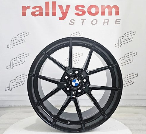 Jogo de Roda Bmw M4 Preto 5x120 - 20x9,0 e 20x10,5 Offset 30 e 35