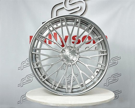 Jogo de Roda Gisa FT080 Forged Hiper Prata 5x112 - 21x9,5 e 22x11,5 Offset 15 e 20