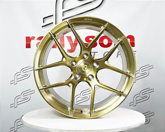 Jogo de Roda Gisa FFT6196 Forged Dourada 5x114,3 - 20x9 e 20x11 Offset 40 e 50