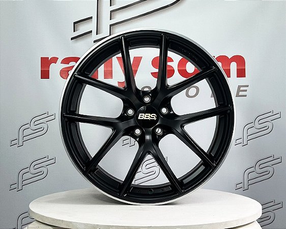 Jogo de Roda BBS FI-R Preto Fosco 5x120 - 19x8,5 e 19x9,5  Offset 35 e 38