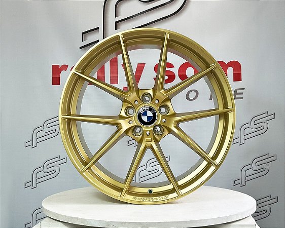 Jogo de Roda Bmw M4 Cs Dourada 5x112 - 20x8,5 e 20x9,5 Offset 28 e 40
