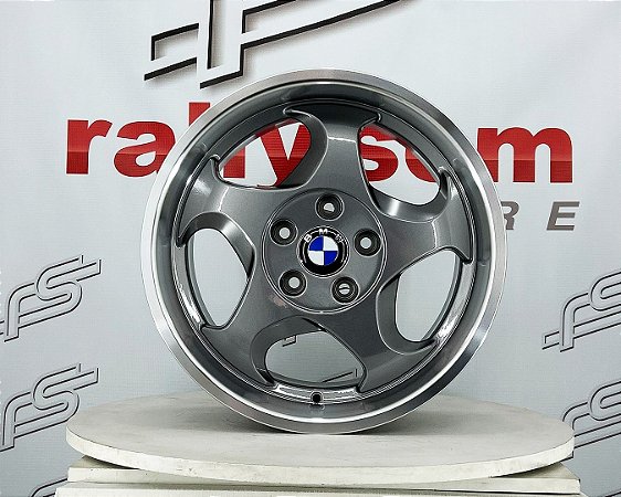 Jogo de Roda Bmw Style 23 Grafite Borda Diamantada 5x120 - 17x8 e 17x9 Offset 20 e 22 (Nv)