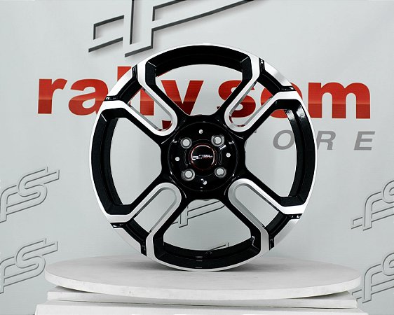 Jogo de Roda Mini Cooper Preto Borda Diamantada 4x100 - 18x7 Offset 45 (NV)