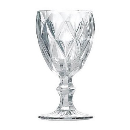 Taça Para Água ou Vinho Diamond Transparente