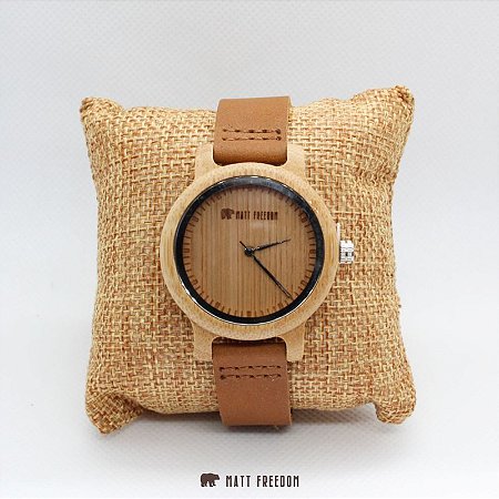 Relógio Matt F Madeira Rustic Slim