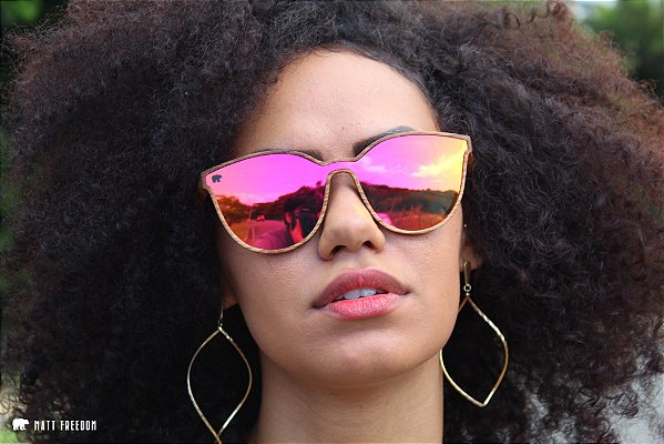 Óculos de Sol Matt F Madeira Fortaleza