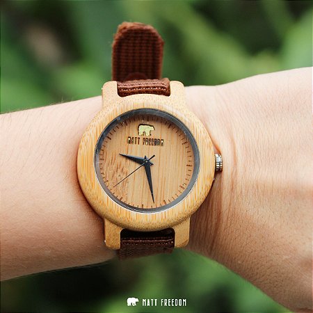 Relógio Matt F Madeira Lilac Slim