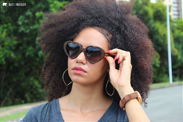 Óculos de Sol Matt F Madeira Gramado