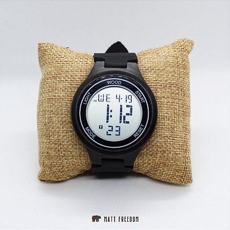 Relógio Matt F Madeira Trainer - À Prova D'àgua.