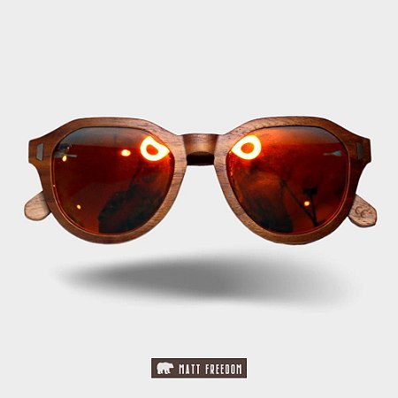 Óculos de Sol Matt F Madeira Florença