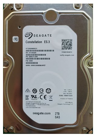 Hd Sas 3.5 Seagate 2tb 7k2 St2000nm0023 Dell Ibm Hp Novo