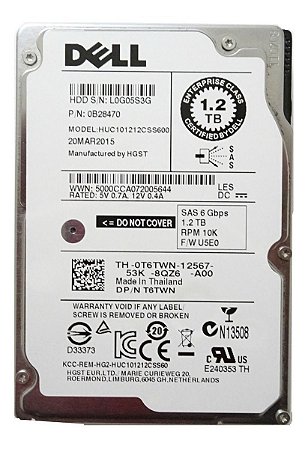 Hd Dell Sas 2.5 1.2tb 10k 6gbs 0t6twn 0b28470