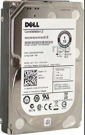 Hd Sas 1tb Dell 2.5 7.2k 6gbs Constellation.2 St91000640ss