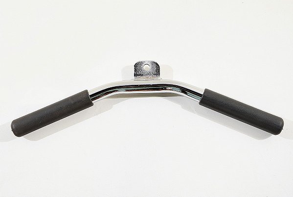 PUXADOR TRICEPS CURVO 0,50 CM CROMADO COM PEGADA EMBORRACHADA
