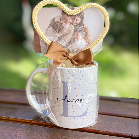 Kit porta retrato com caneca